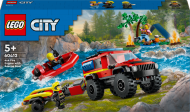 60412 LEGO® City 4x4 Tuletõrjeauto Koos Päästepaadiga