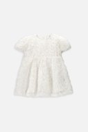 COCCODRILLO lühikeste varrukatega kleit ELEGANT BABY GIRL, ecru, WC4128202EBG-003-0