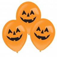 AAMSCAN Lateks õhupallid Läbipaistev LED Pumpkin 27,5cm 4tk, 9911776