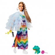 BARBIE® Extra nukk vikerkaarevärvides kleidiga, GYJ78