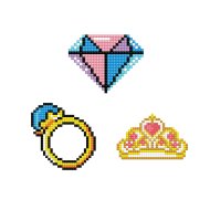 DIAMOND DOTS loominguline komplekt teemantmaal GEM, 3 kleebist, DTZ12.014
