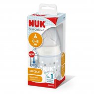 NUK First Choice+ polüpropüleenist pudel silikoonist lutt 150ml, M, SK53