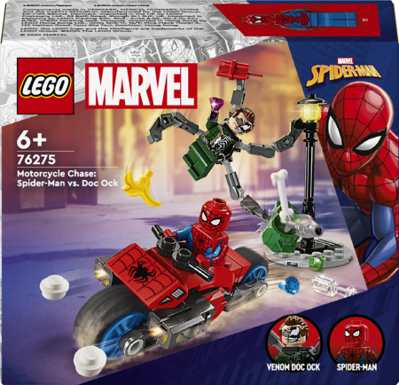 76275 LEGO® Super Heroes Marvel Mootorrattajälitus: Spider-Man Vs. Doc Ock 