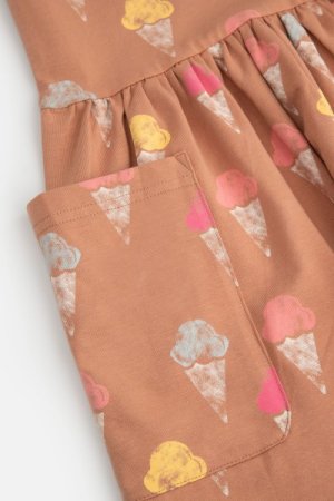 COCCODRILLO lühikeste varrukatega kleit SUMMER CAMP KIDS, powder pink, WC4129102SCK-033-0 