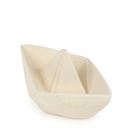 Oli&Carol närimisrõngas Origami Boat White, 0+ 