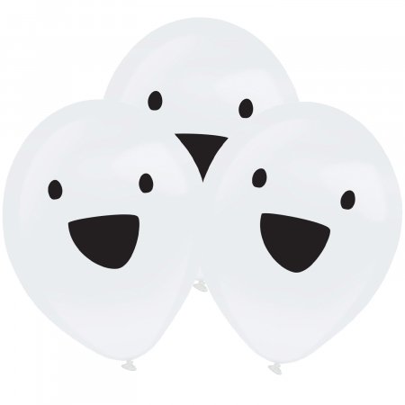 AAMSCAN Lateks õhupallid Läbipaistev LED Ghost 27,5cm. 4 tk., 9911775 9911775