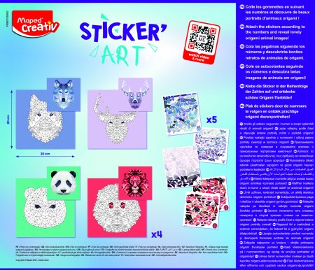 MAPED CREATIV Kleebised numbrite järgi Sticker Art, 3154149070558 3154149070558